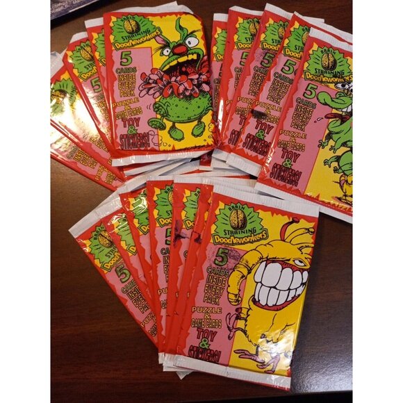 Brain Straining Doodlewonkers Puzzle & Game Cards Stickers 17 Unopened Packs - Picture 1 of 7